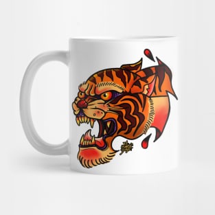 Tiger traditional tattoo Mug